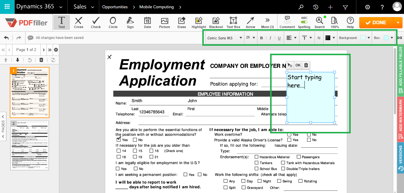 Integrate DaDaDocs with Dynamics 365
