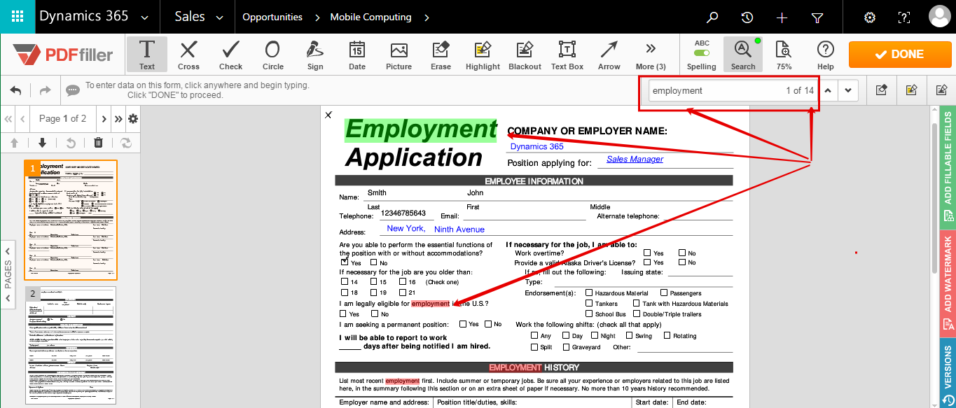 Integrate DaDaDocs with Dynamics 365