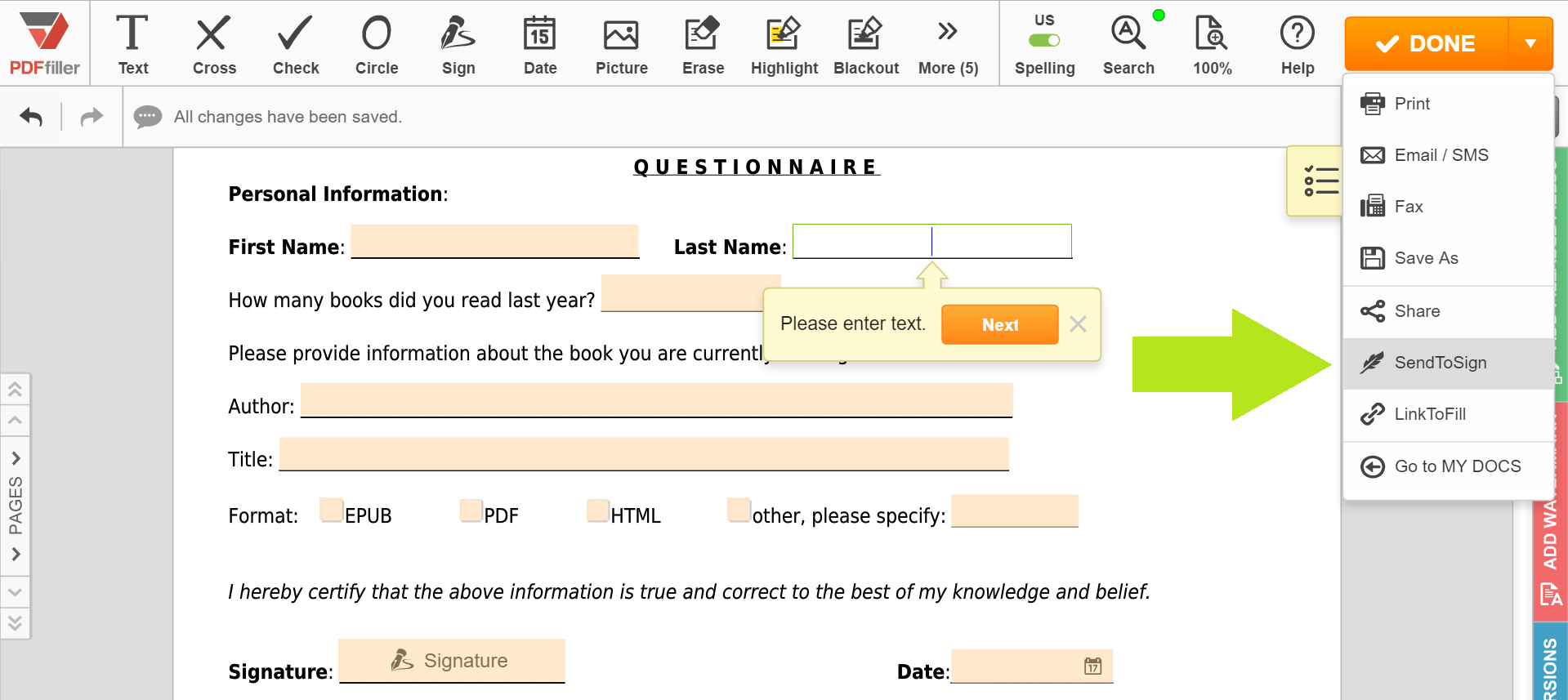 online fillable form creator