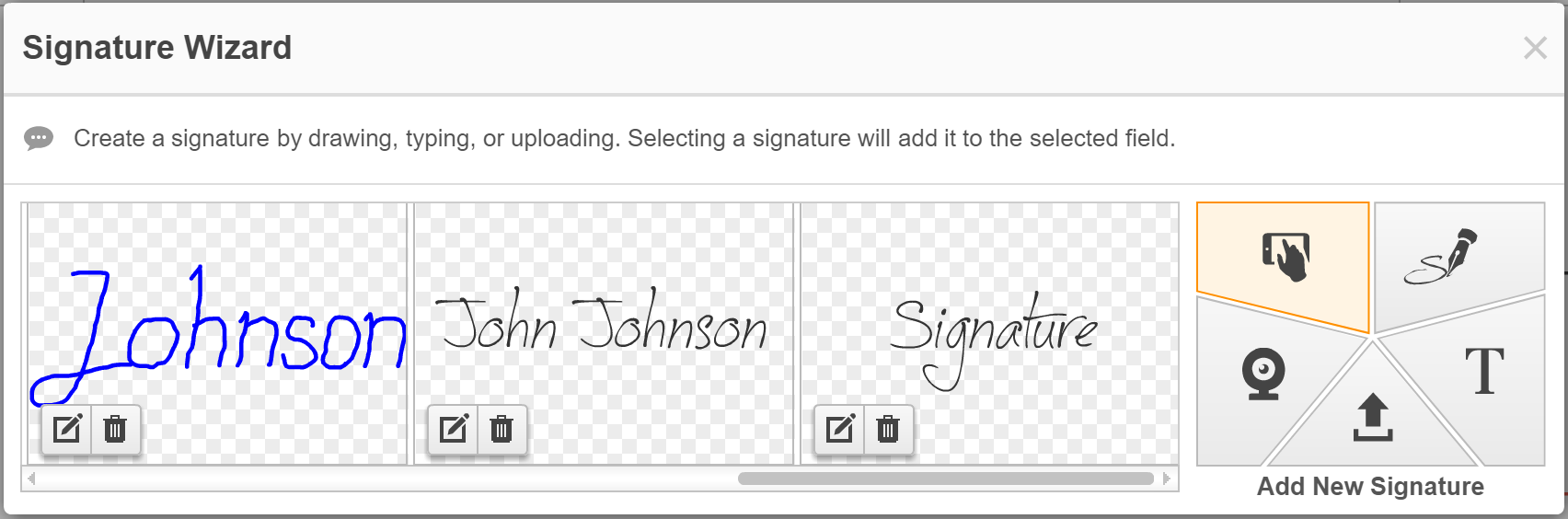 create pdf form signature field