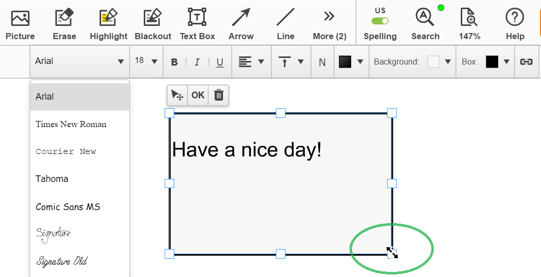 how to insert text box in pdf
