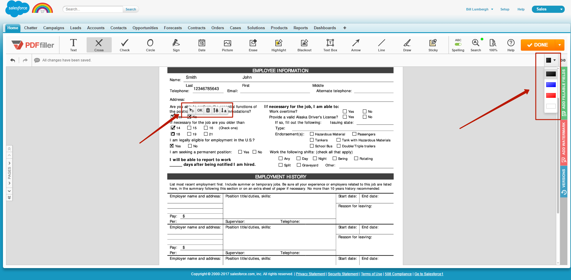 pdf form filler salesforce