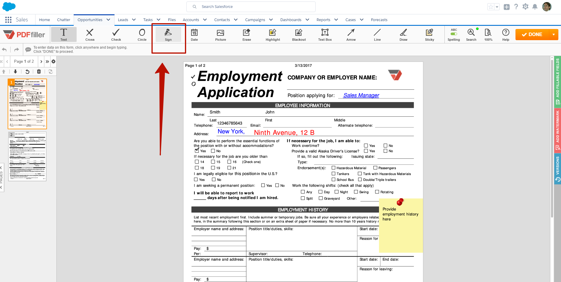 small pdf add signature