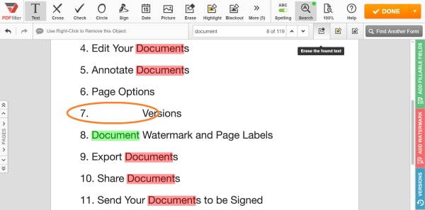 Search & Erase Text in PDF. Edit, Fill, Sign & Host Documents | pdfFiller