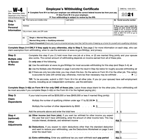 W-4 tax form | pdfFiller