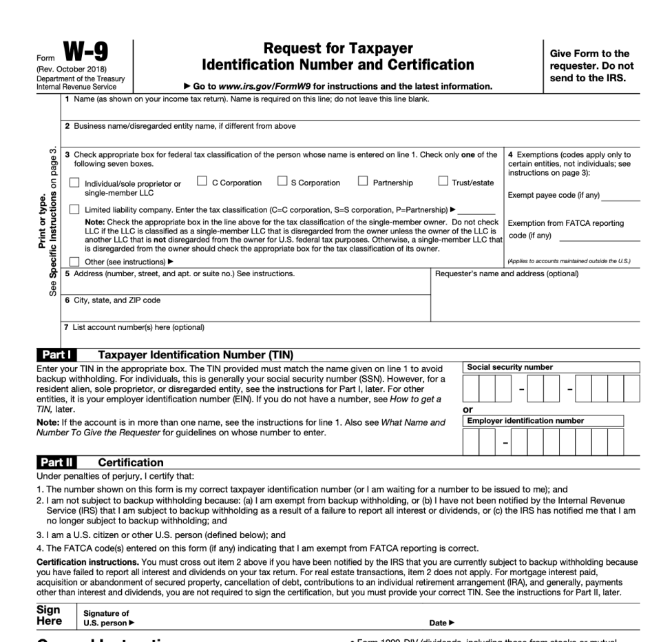 W9 tax form pdfFiller