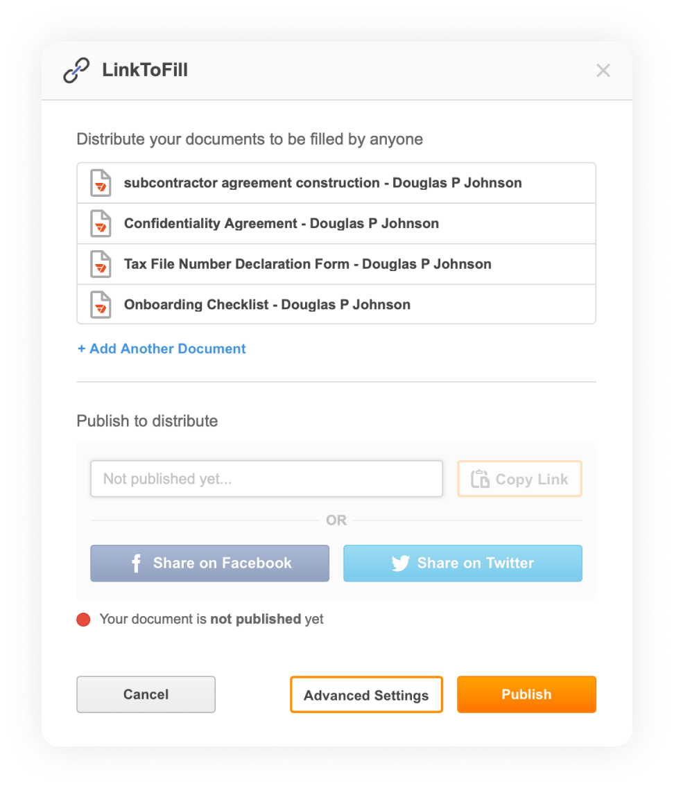 Subcontractors onboarding workflow pdfFiller