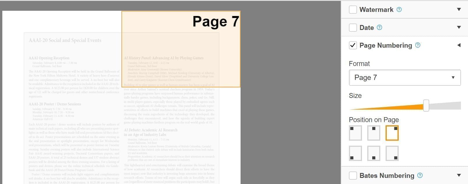 add page numbers to pdf online