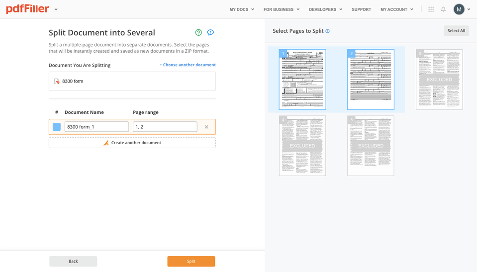 How to Split PDF by Page Ranges