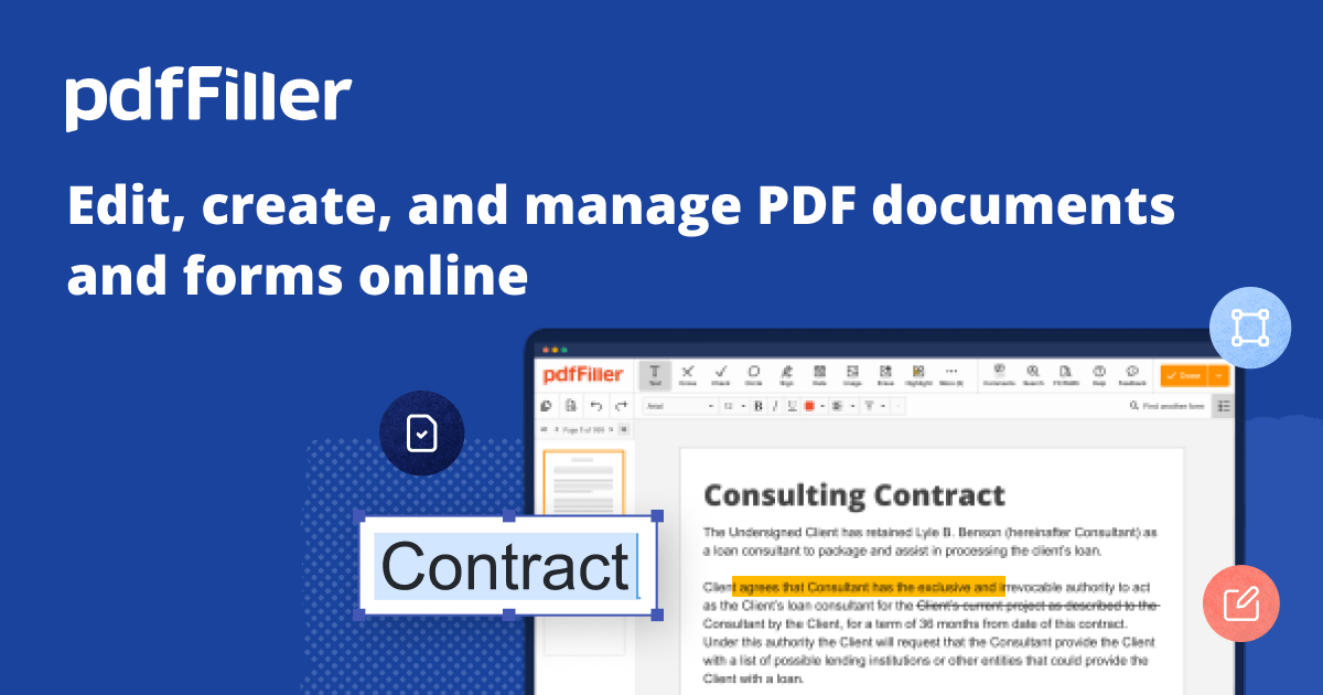 pdfFiller. Formulário PDF On-line Filler, Editor, Tipo em PDF ...